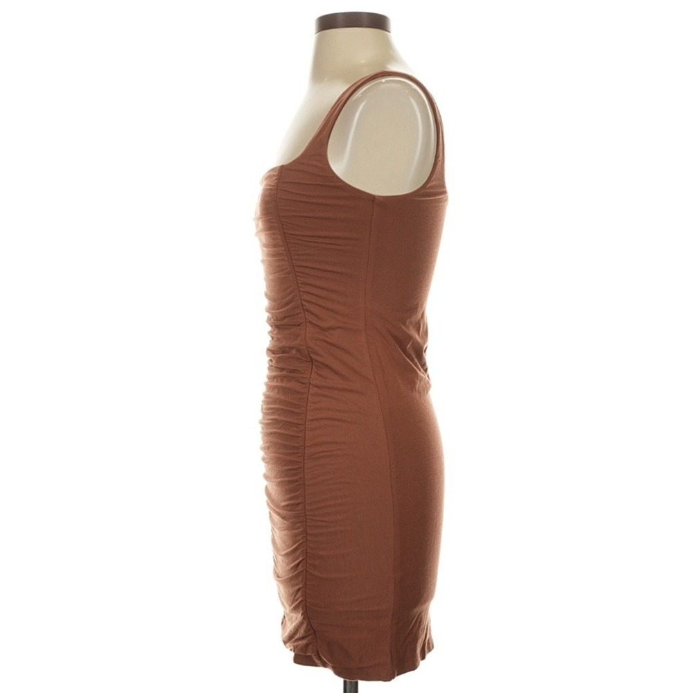 Wilfred Lydia Brown Ruched Mini Dress Bodycon‎ Small Coquette Minimalist - Picture 6 of 11